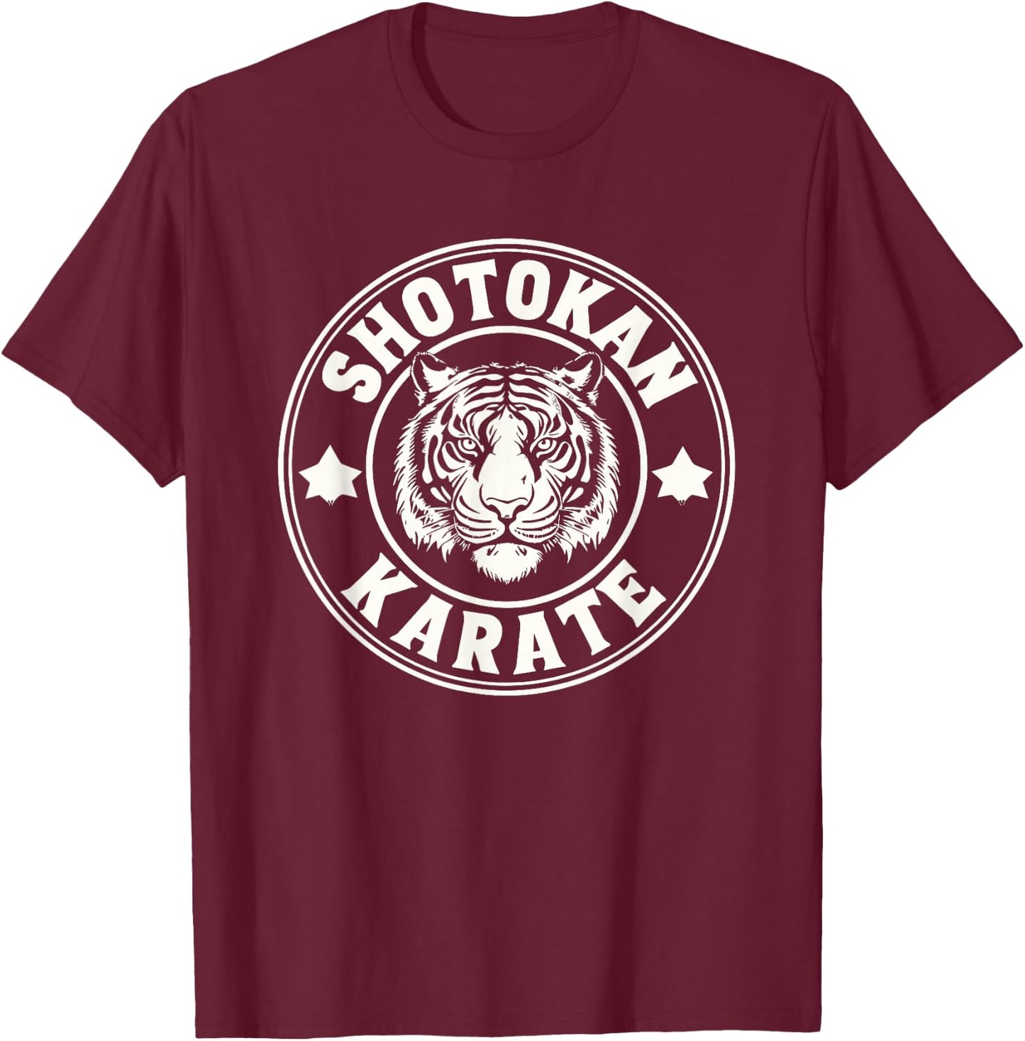 Shotokan Karate Fighter Martial Arts Tiger Funny Karateka T-Shirt - T-Shirt | Maroon