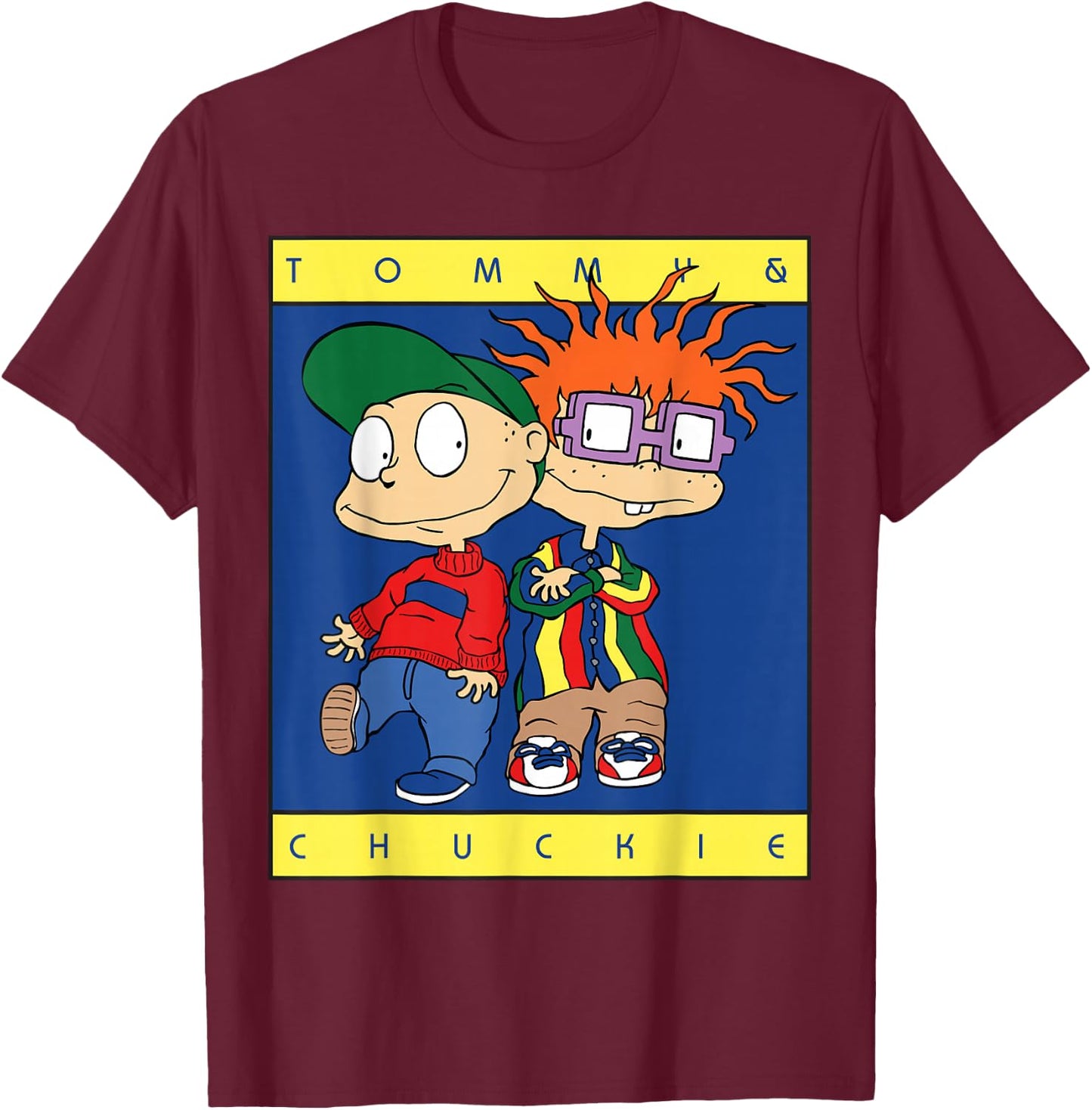 Tommy Chucky in Tommy Hilfiger Inspired T-Shirt - T-Shirt | Maroon