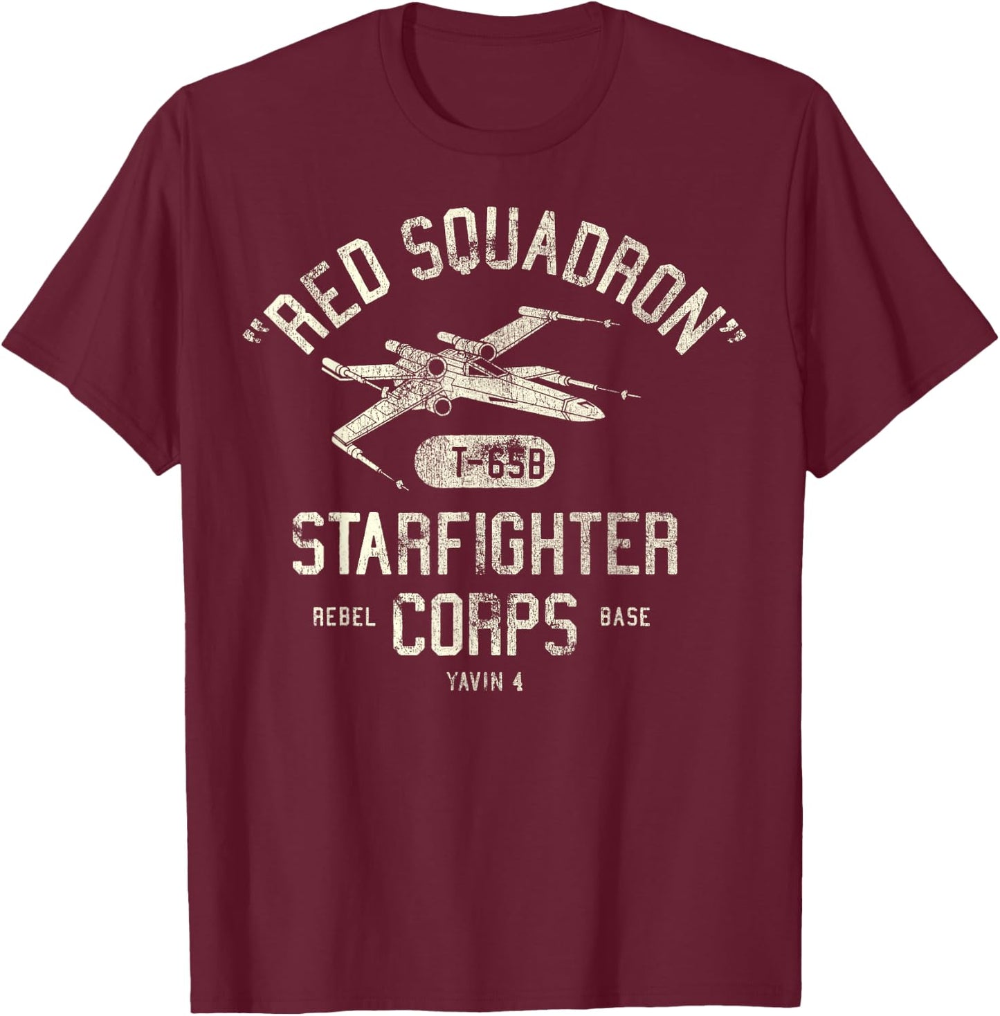 Star Wars Rebel X-Wing Starfighter Corps Graphic T-Shirt - T-Shirt | Maroon