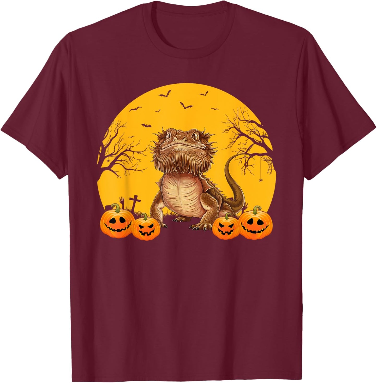 Bearded Dragon Lovers Men Women Matching Halloween Costume T-Shirt - T-Shirt | Maroon