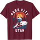 Park City Utah Snowboard Vintage Snowboarding Mountain T-Shirt - T-Shirt | Maroon