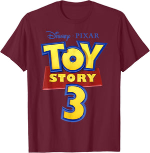 Disney Pixar Toy Story 3 Original Logo T-Shirt - T-Shirt | Maroon