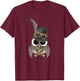 Steampunk Owl . For Owl Lovers and Steampunks. T-Shirt - T-Shirt | Maroon