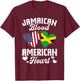 Jamaican Flag Uniform American Outfit US Flags Jamaica T-Shirt - T-Shirt | Maroon