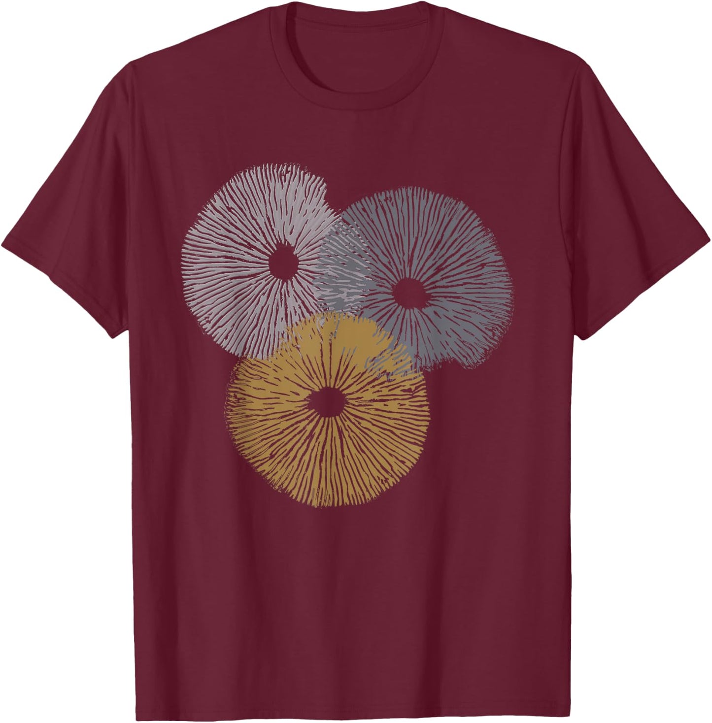 Mushrooms for foragers, spore print forager shirt T-Shirt - T-Shirt | Maroon