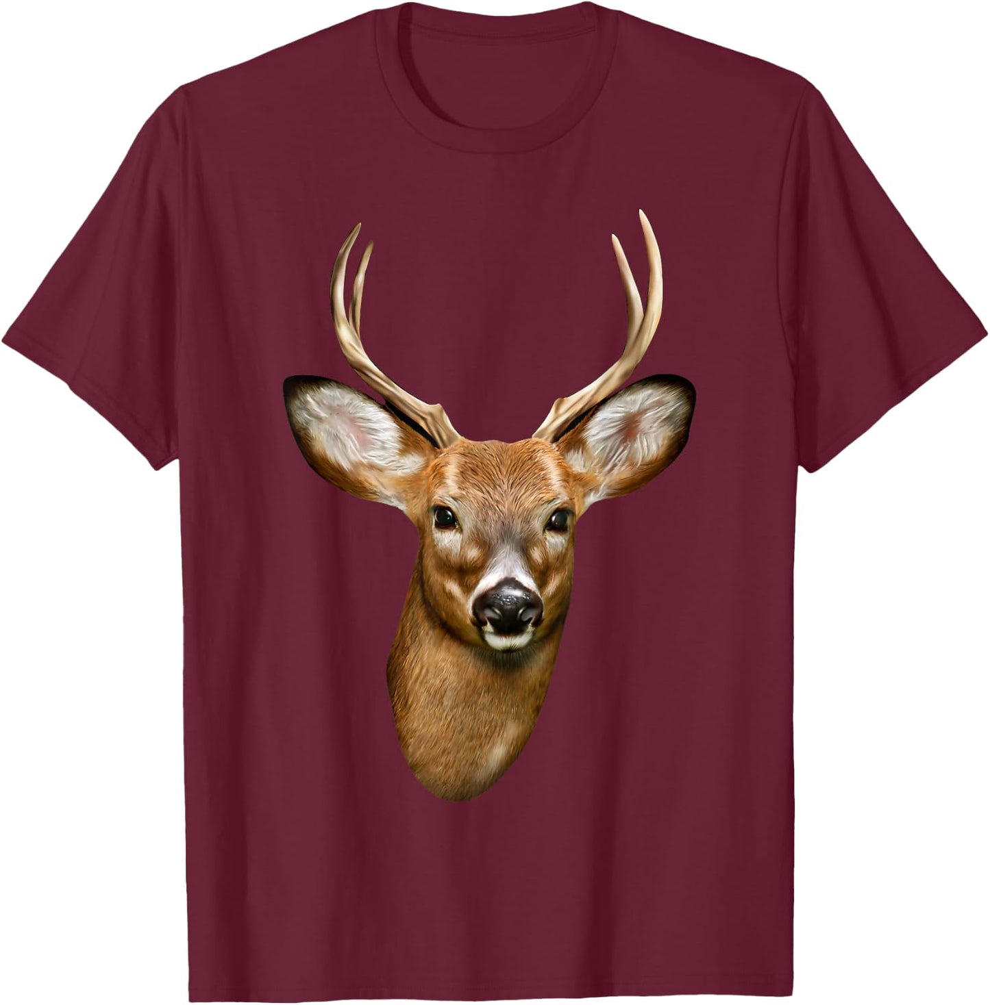 Young Buck Deer Antlers Forest Wildlife Animal deer t shirt T-Shirt - T-Shirt | Maroon