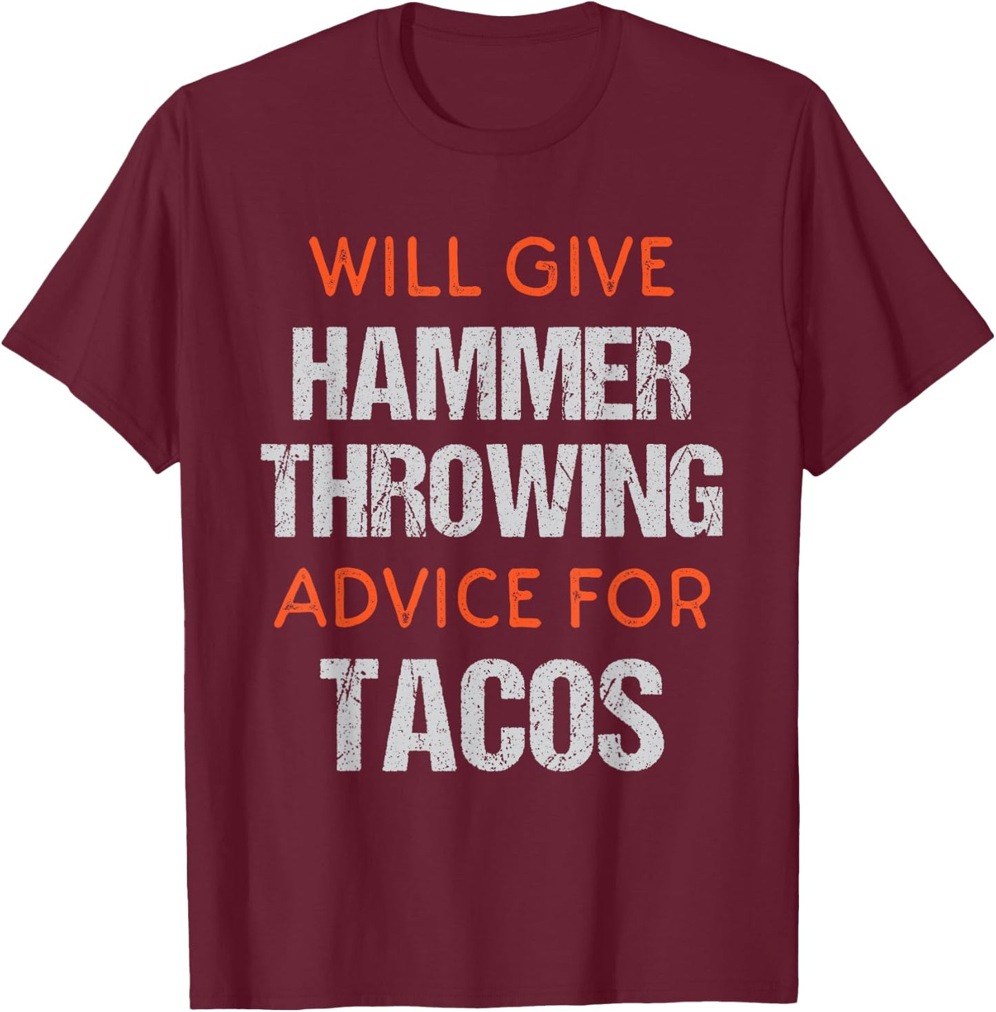 Track Funny Field Event Hammer Throwing Throwers T-Shirt - T-Shirt | Maroon