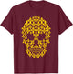 New Orleans Fleur de lis Skull Grunge Gold T-Shirt - T-Shirt | Maroon