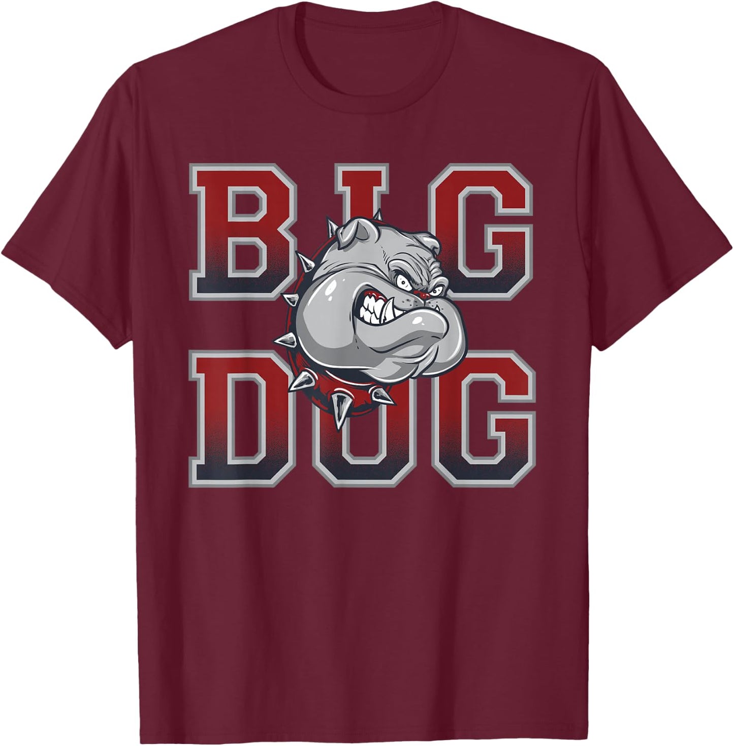 Big Dog Bulldog T-Shirt - T-Shirt | Maroon