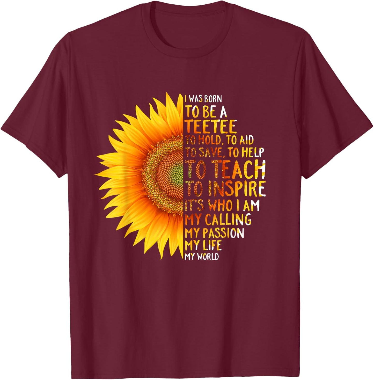 TEETEE - I was born to be a TEETEE - Grandma gift T-Shirt - T-Shirt | Maroon