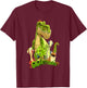 Gigantosaurus Logo with Giganto & The 4 Kid Dinos T-Shirt - T-Shirt | Maroon