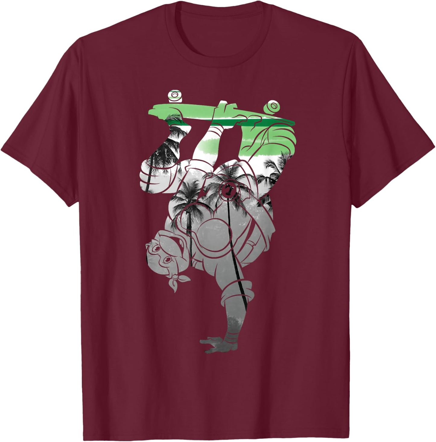 Teenage Mutant Ninja Turtles Leonardo Tropical T-Shirt - T-Shirt | Maroon