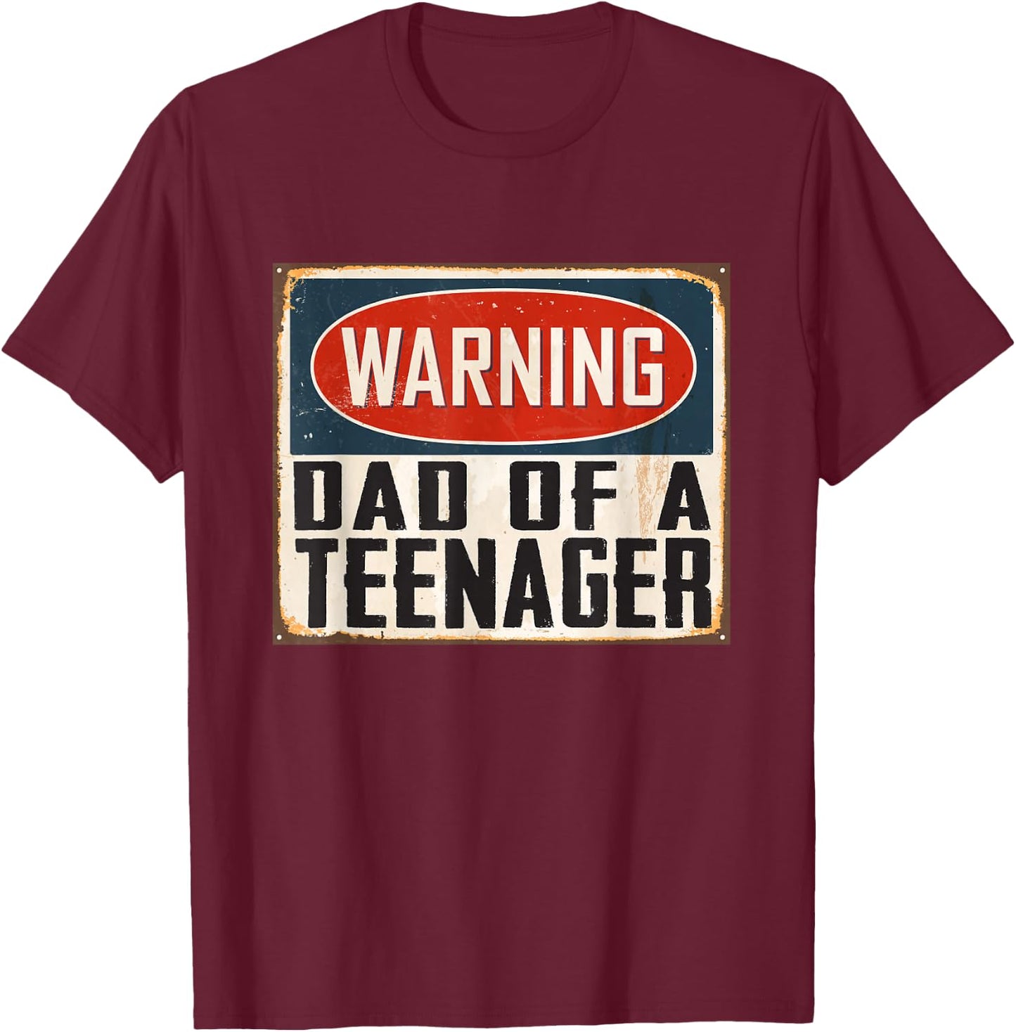 Dad of a Teenager Official Teenager Matching T-Shirt - T-Shirt | Maroon