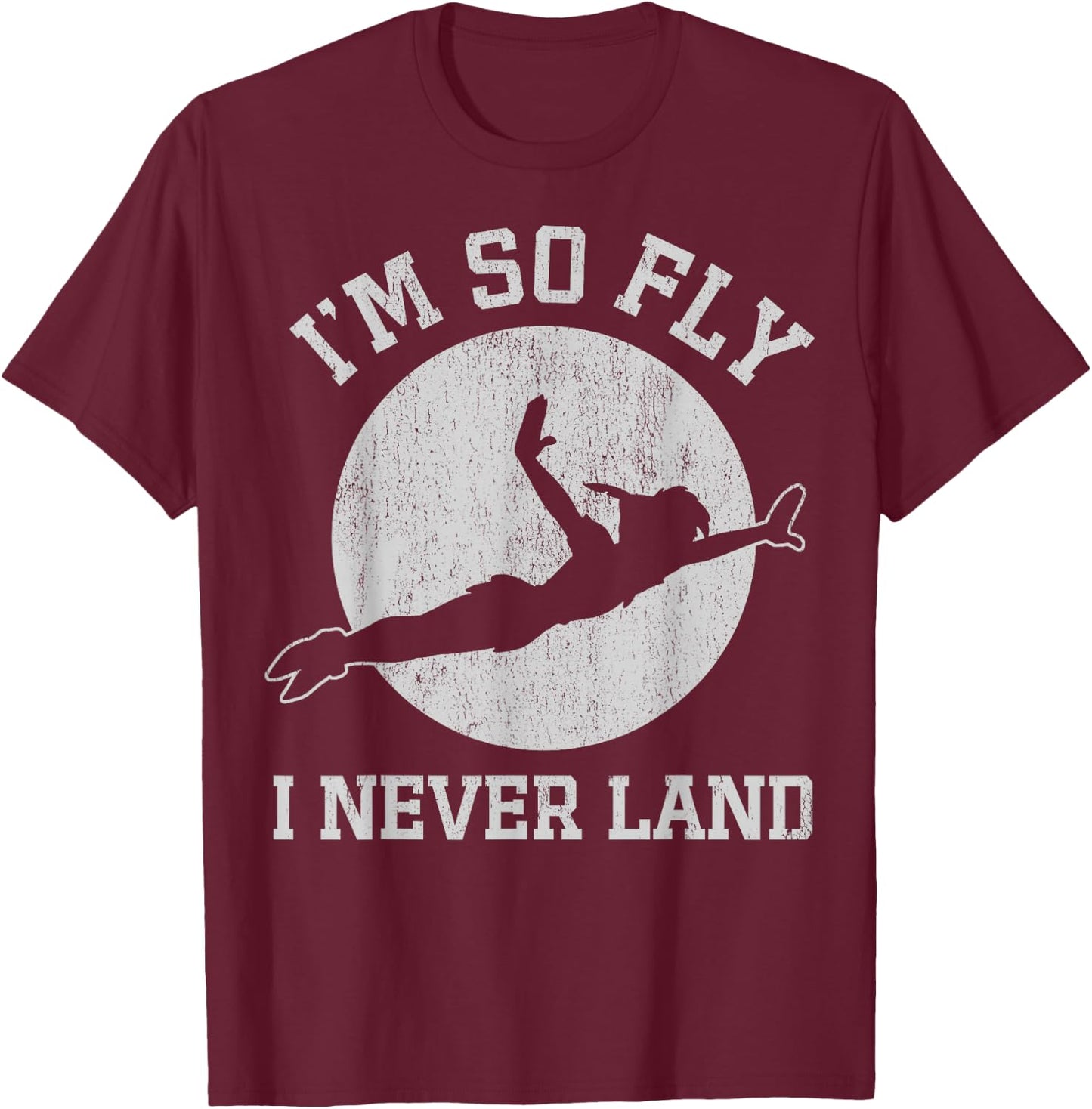 Disney Peter Pan So Fly Moon Silhouette T-Shirt - T-Shirt | Maroon