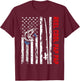 Reel Cool Pap Pap Shirt American Flag Fishing Birthday Gifts T-Shirt - T-Shirt | Maroon