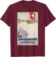 Vintage Switzerland Retro Travel Jungfrau Poster T-Shirt - T-Shirt | Maroon