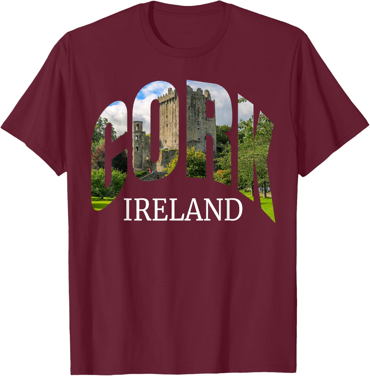 Cork Ireland Blarney Castle Photography Vacation Souvenir T-Shirt - T-Shirt | Maroon