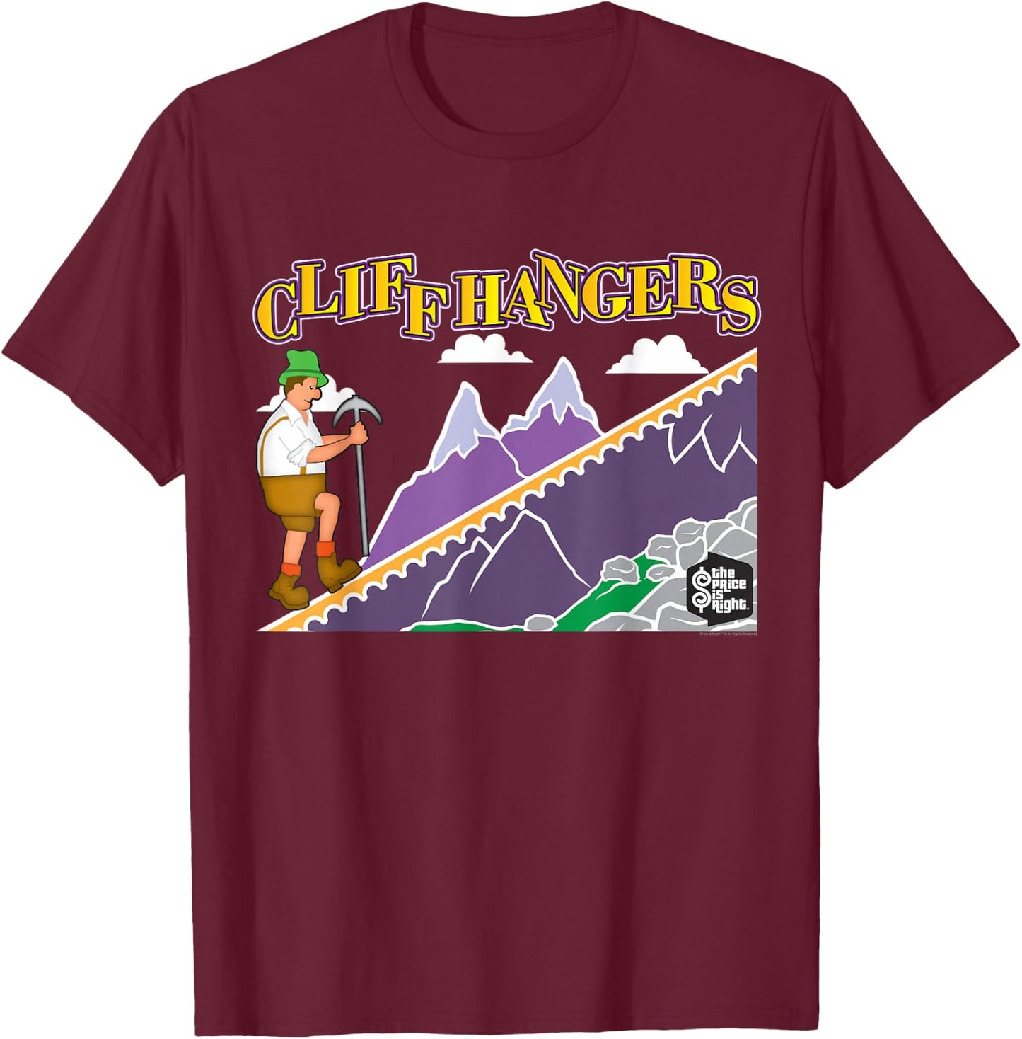 Price is Right Cliff Hangers T-Shirt - T-Shirt | Maroon