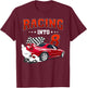Cool Racing Into 8 Race Car 8 Birthday 8 Years Old T-Shirt - T-Shirt | Maroon