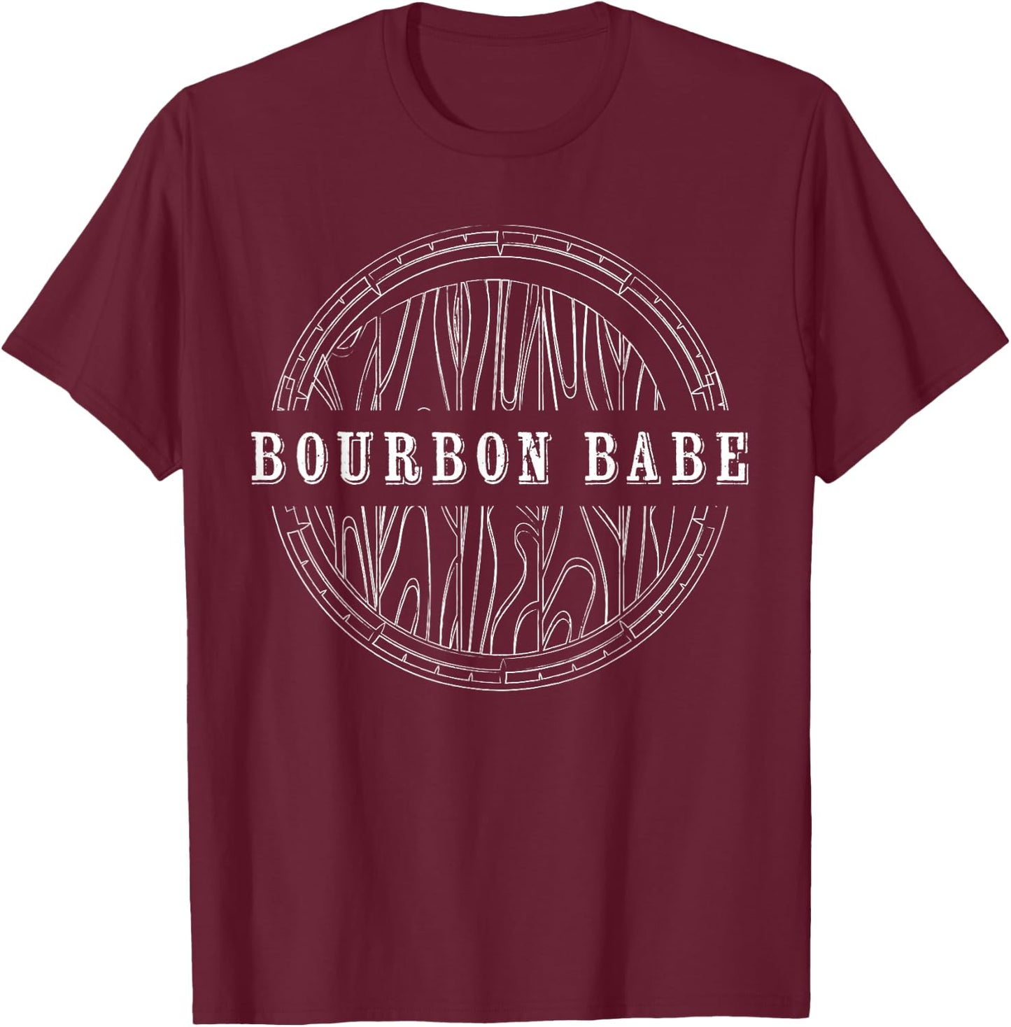 Kentucky Bourbon Babe Whiskey Barrel Country Fan T-Shirt - T-Shirt | Maroon