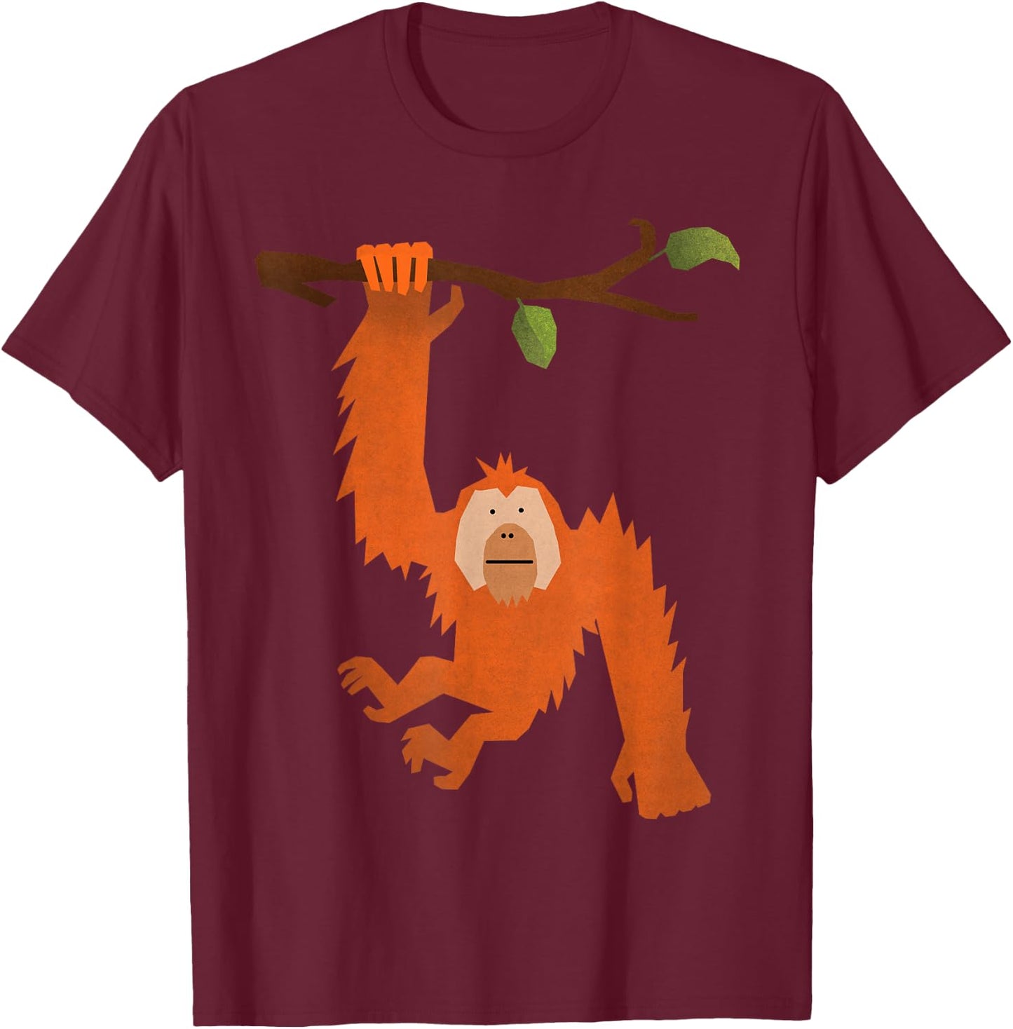 Orangutan T Shirt - Save The Orangutans T-Shirt - T-Shirt | Maroon