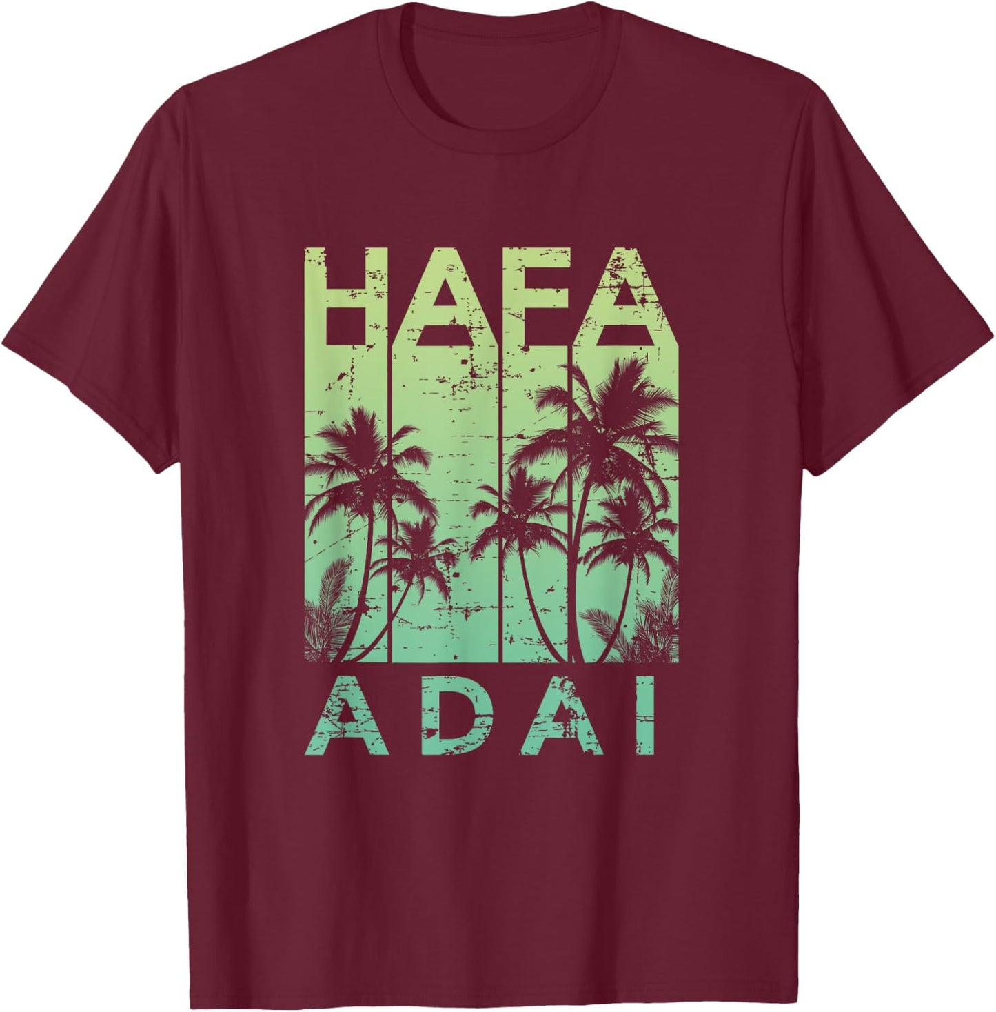 Hafa Adai Guam Vintage 1970s Throwback T-Shirt - T-Shirt | Maroon