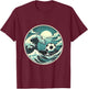 Great Wave with Soccer Ball Serene Sport Design T-Shirt - T-Shirt | Maroon