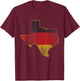 Texas German American Flag Texan Germany Deutschland T-Shirt - T-Shirt | Maroon