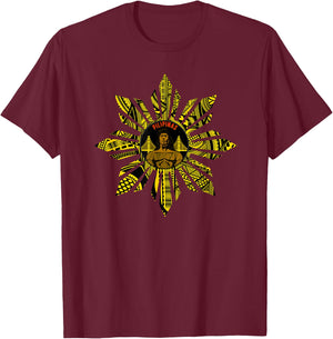 Filipino Heritage California T Shirt Lapu Lapu Warrior T-Shirt - T-Shirt | Maroon
