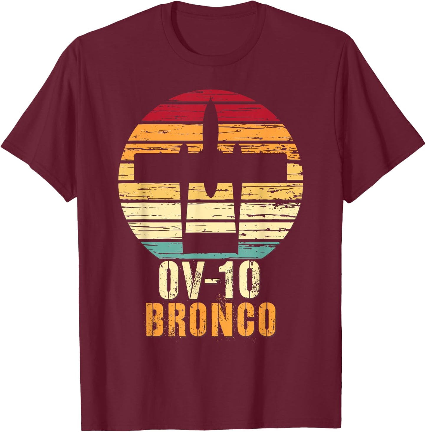 Vintage OV-10 Bronco Military Aviation Shirt T-Shirt - T-Shirt | Maroon