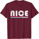 Nice France Retro Vintage Travel Vacation Gift T-Shirt - T-Shirt | Maroon