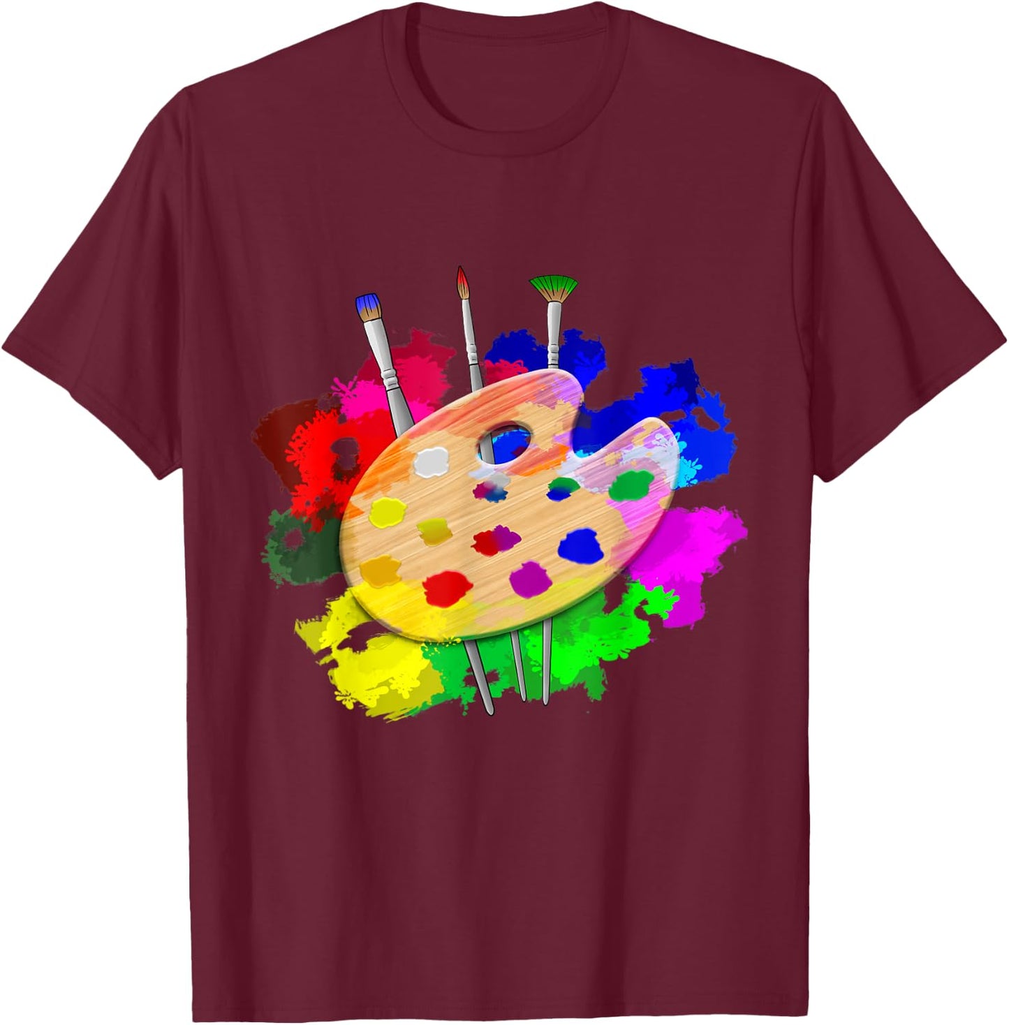 Artist Palette Artist T-Shirt - T-Shirt | Maroon