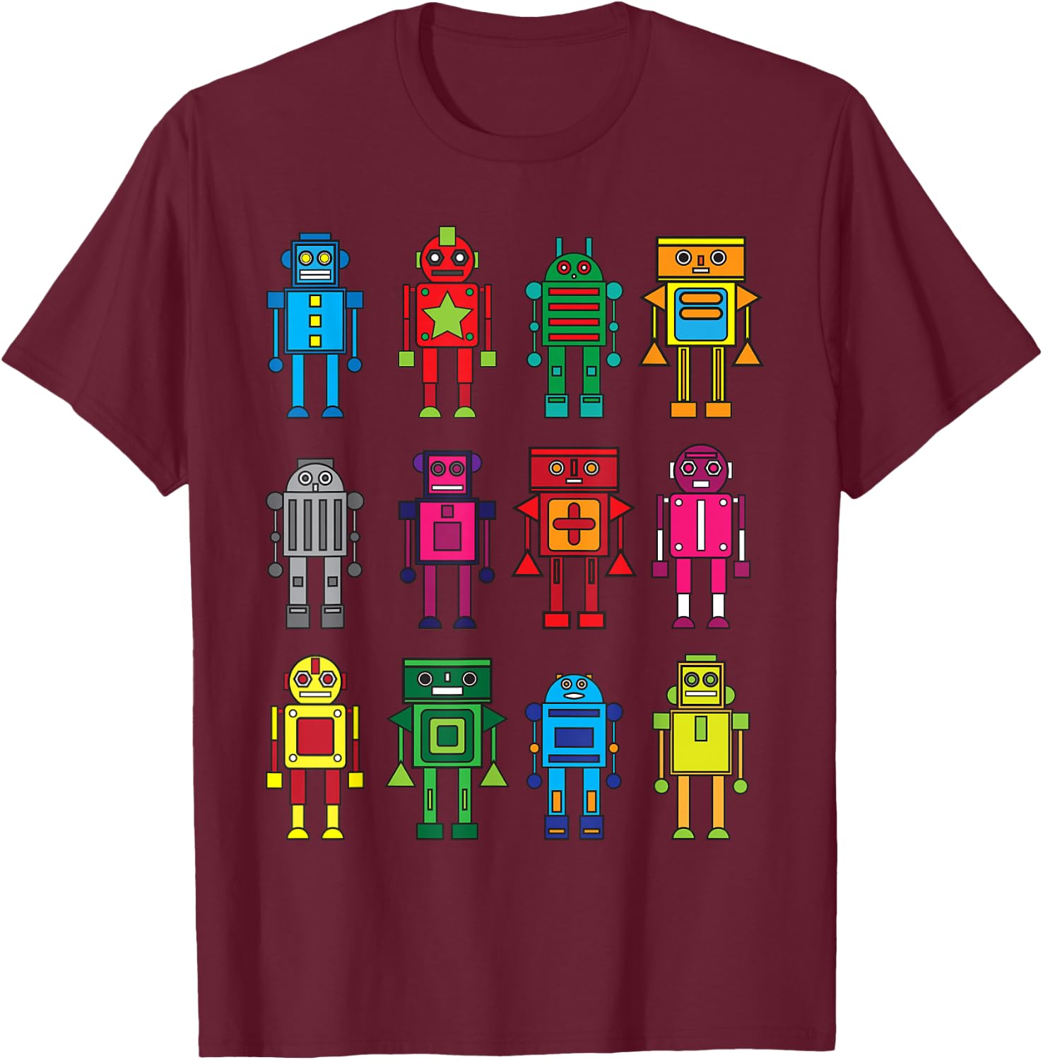Robot Shirt Funny Robot Technology T-Shirt - T-Shirt | Maroon