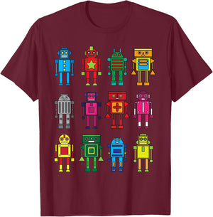 Robot Shirt Funny Robot Technology T-Shirt - T-Shirt | Maroon