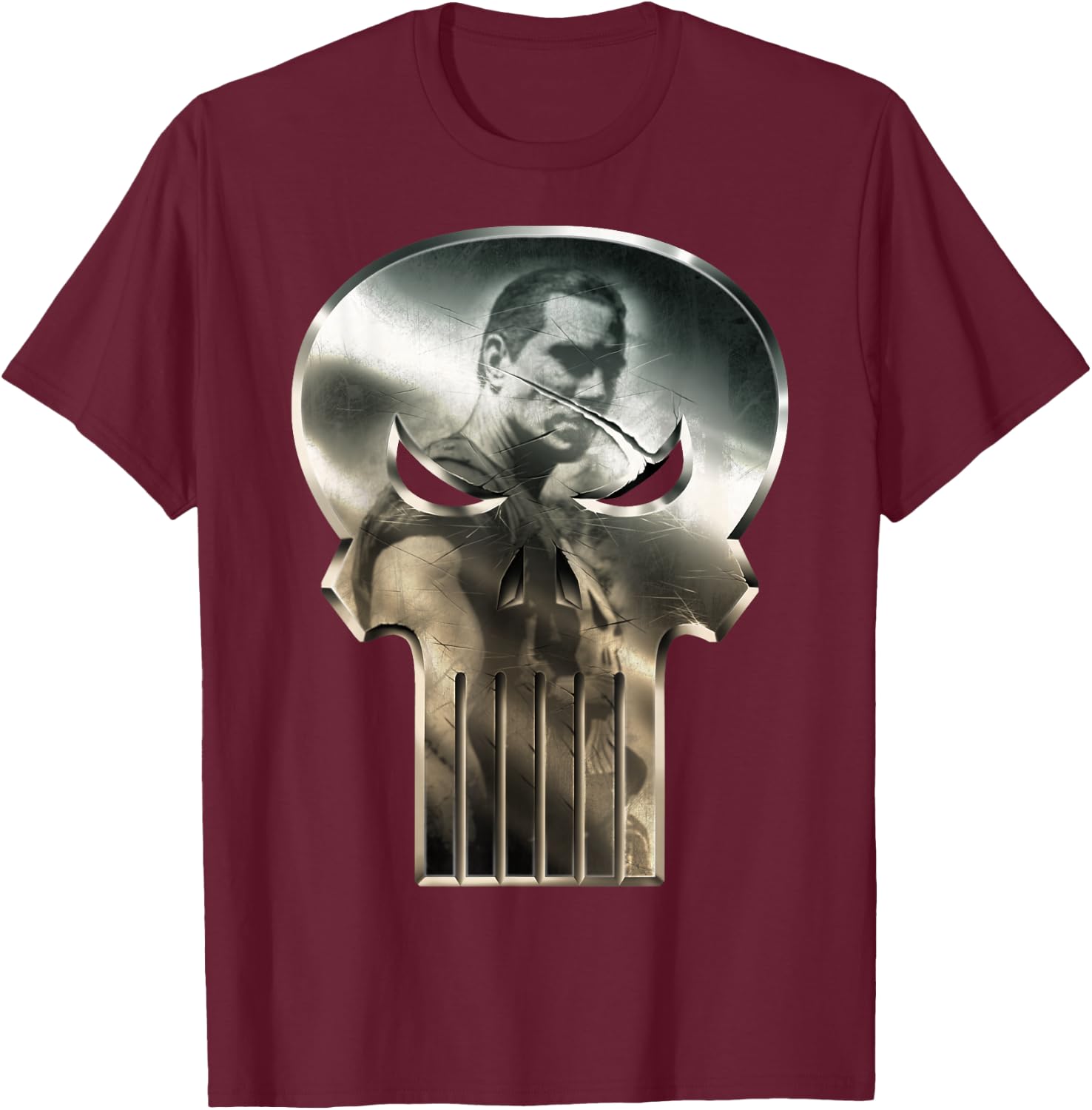 Marvel The Punisher Reflection of Anguish Graphic T-Shirt - T-Shirt | Maroon