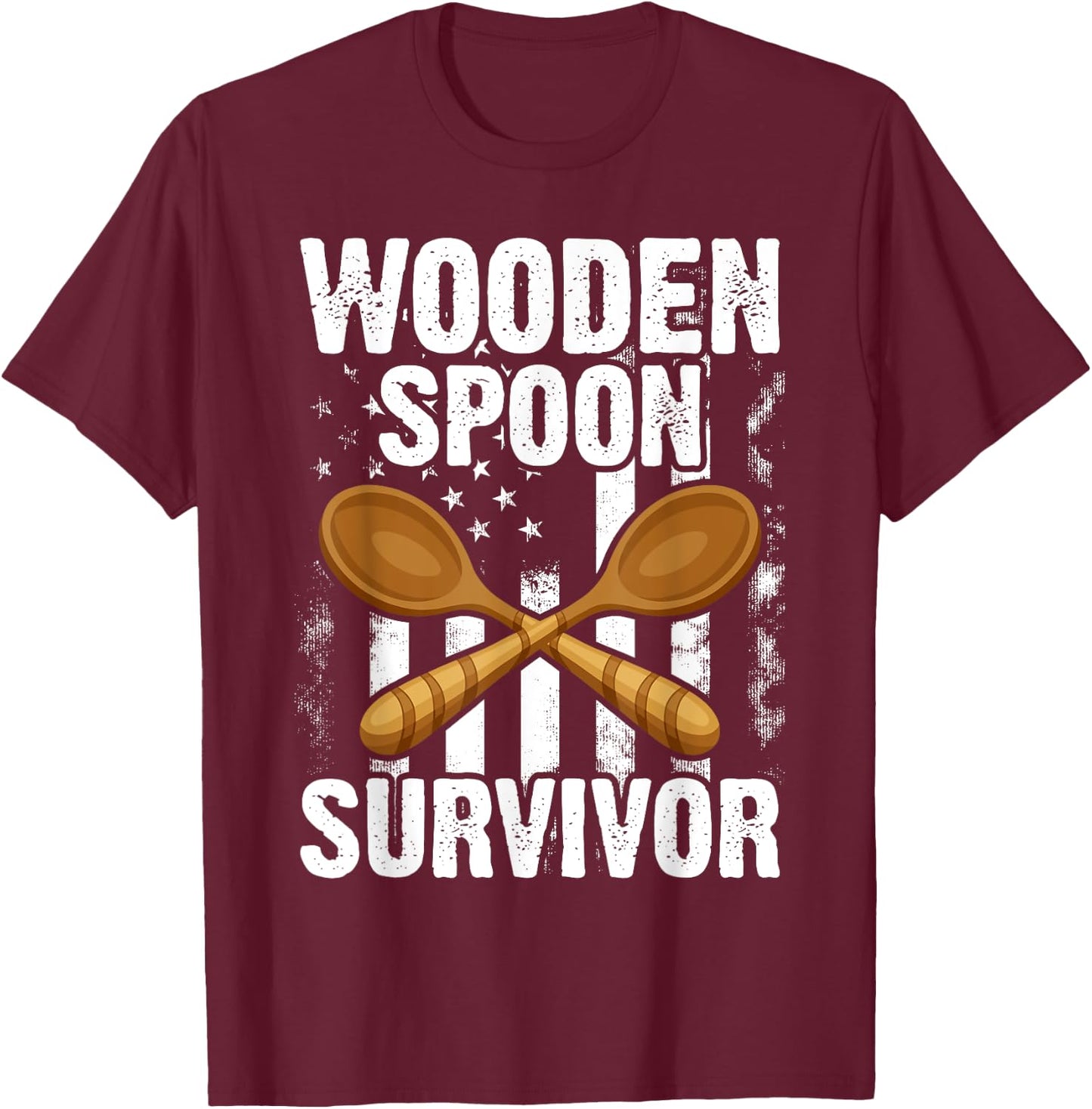 Wooden Spoon Survivor for T-Shirt - T-Shirt | Maroon