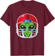 Alien Football Helmet Halloween Gift Outer Space Lover T-Shirt - T-Shirt | Maroon