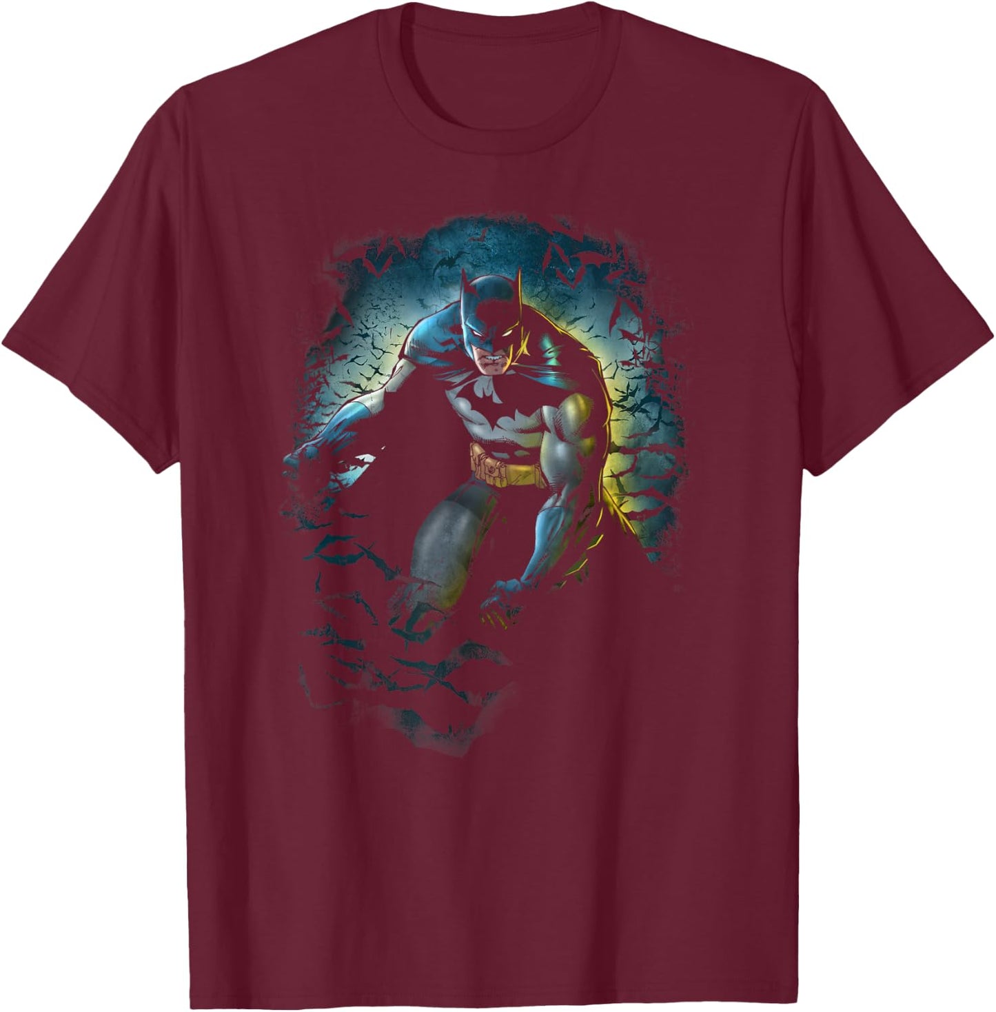 Batman Bat Cave T-Shirt - T-Shirt | Maroon