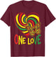 One Love Rasta Heart Butterfly Reggae Roots Jamaica Style T-Shirt - T-Shirt | Maroon