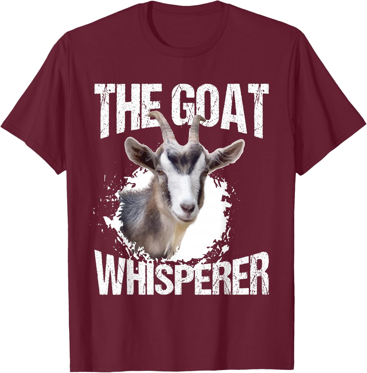 The Goat Whisperer Funny Goat Lover Farmer Gift T-Shirt - T-Shirt | Maroon