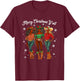 Merry Christmas Y'all Black Cowgirls African Christmas Xmas T-Shirt - T-Shirt | Maroon