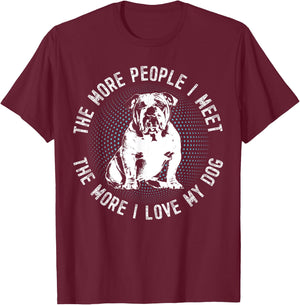 99 Gifts English Bulldog British Bulldog -Adults T-Shirt - T-Shirt | Maroon