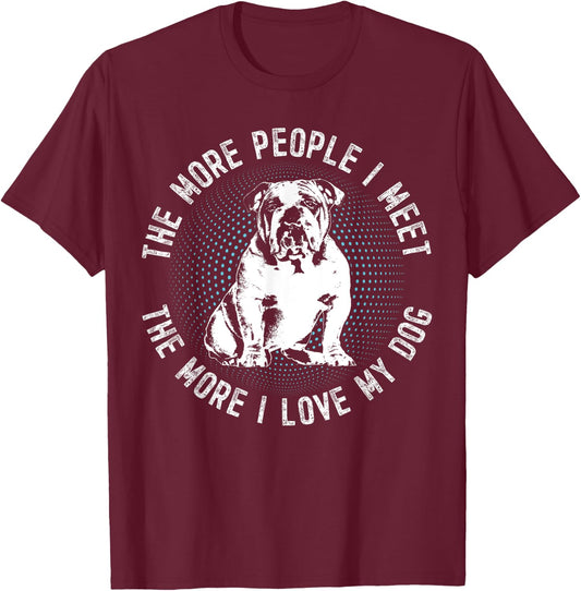 99 Gifts English Bulldog British Bulldog -Adults T-Shirt - T-Shirt | Maroon
