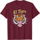 El Tigre Vintage Snarling Tiger Retro Men Women T-Shirt - T-Shirt | Maroon