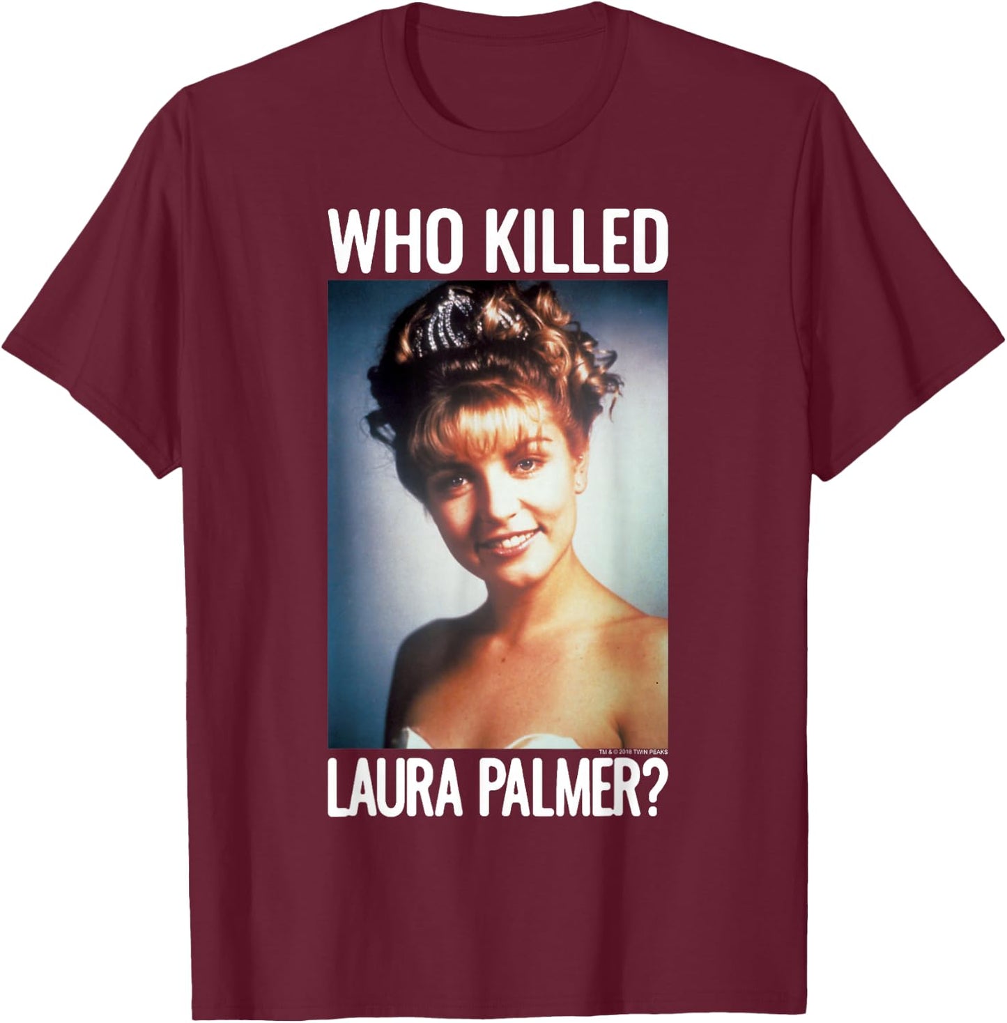 Twin Peaks Who Killed Laura Palmer The Photo Graphic T-Shirt - T-Shirt | Maroon