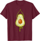 Yoga Avocado Funny Vegan Yoga Master Cute Avocado Lovers T-Shirt - T-Shirt | Maroon