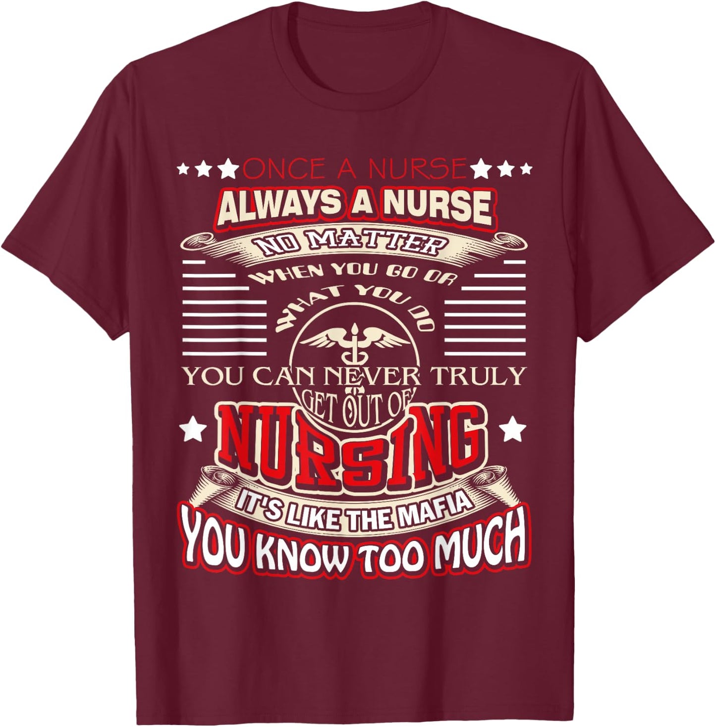 Once a Nurse Always a Nurse shirt 03 T-Shirt - T-Shirt | Maroon