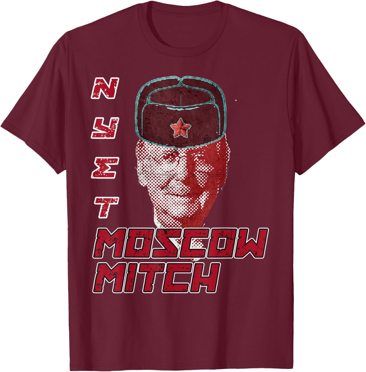 Moscow Mitch McConnell Nyet T-Shirt - T-Shirt | Maroon