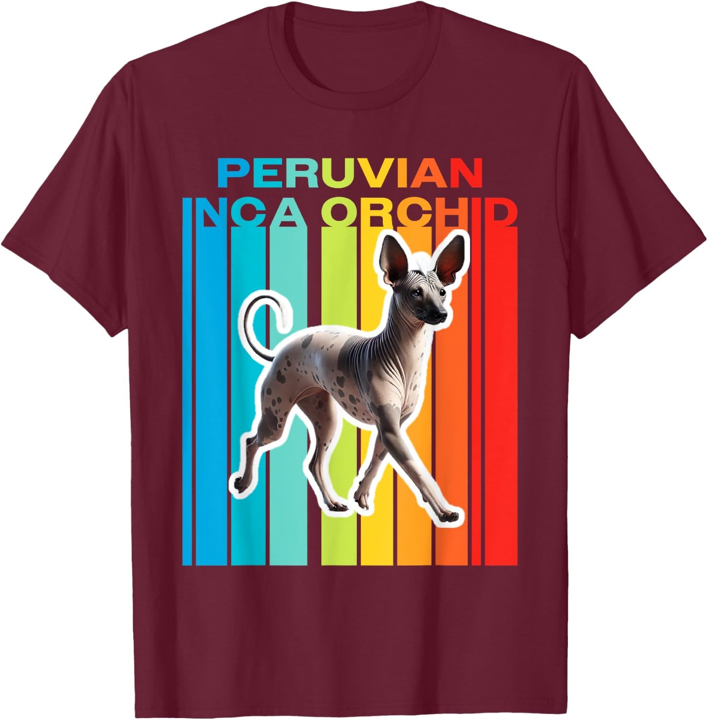 Colorful Peruvian Inca Orchid T-Shirt - T-Shirt | Maroon