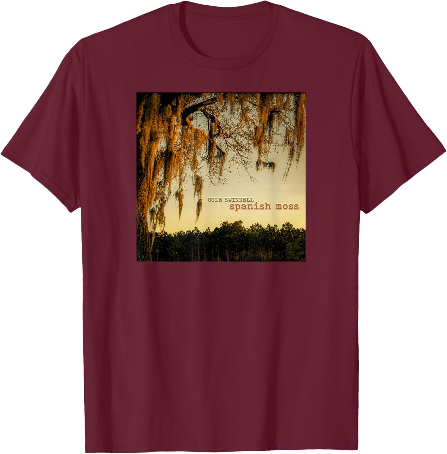 Cole Swindell Spanish Moss T-Shirt - T-Shirt | Maroon